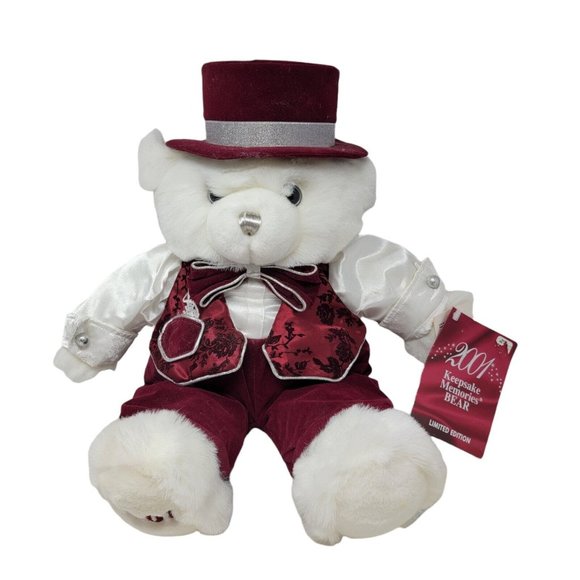Vintage 2001 Walmart Keepsake Bear White Limited Edition 20" Holiday With Tags - Picture 1 of 5